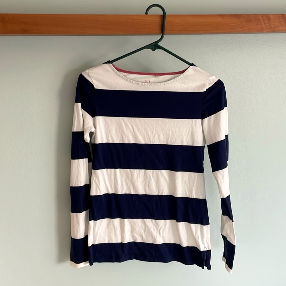 Classic Boden Navy and White Breton
